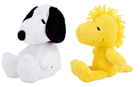 Peanuts plush collection with Snoopy, Woodstock, Lucy and Charlie Brown from Animal Adventure