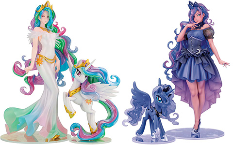 Kotobukiya My Little Pony Bishoujo Series Princess Luna and Princess Celestia figures
