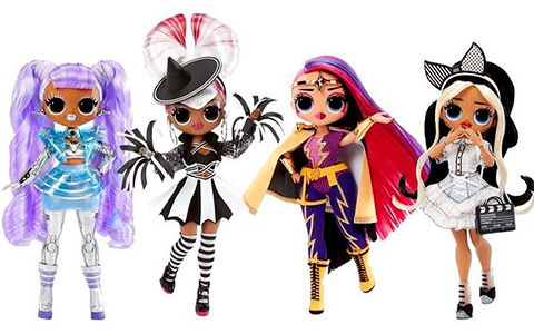 LOL OMG Movie Magic dolls: Gamma Babe, Starlette, Spirit Queen, Miss Direct