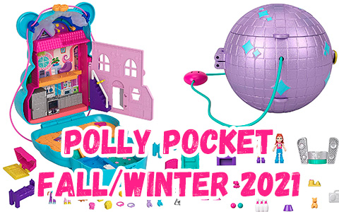 New Polly Pocket fall - winter 2021 toys: Double Play Skating Compact, Play Space Compact, Teddy Bear Purse and more
