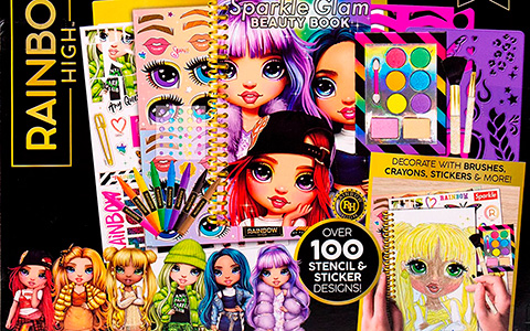 Rainbow High Makeup Artist Studio and Rainbow High Scratch ‘n Style Fashion Sketchbook
