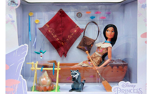 New Disney Store Riverbend Adventure Playset with Pocahontas doll