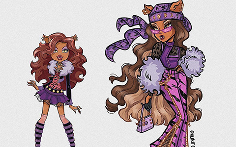 New super fashion looks for Monster High ghouls in Mukitoons fan art