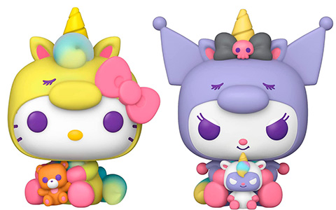 Funko Pop Sanrio slumber unicorn party - Hello Kitty, Kuromi, My Melody, Cinnamaroll and Pochacco figures