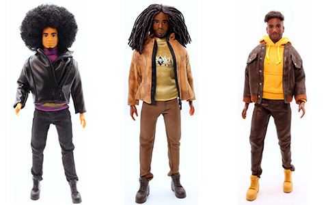Fresh Squad Platinum Collection dolls with dreads, afro and curly fade hair styles