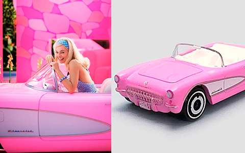 Barbie The Movie 2023 Hot Wheels 1956 Corvette car