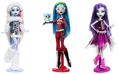 Monster High Creeproduction wave 2 dolls 2024 Spectra Vondergeist, Abbey Bominable and Ghoulia Yelps