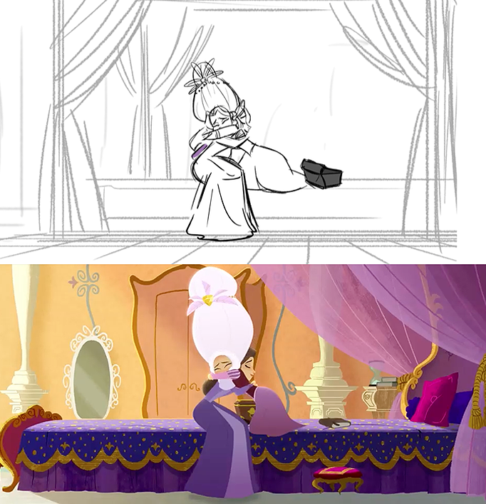 Tangled The Series: Storyboard and final result