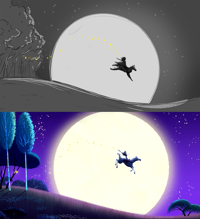 Tangled The Series: Storyboard and final result