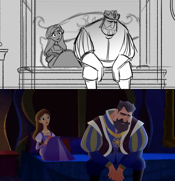 Tangled The Series: Storyboard and final result