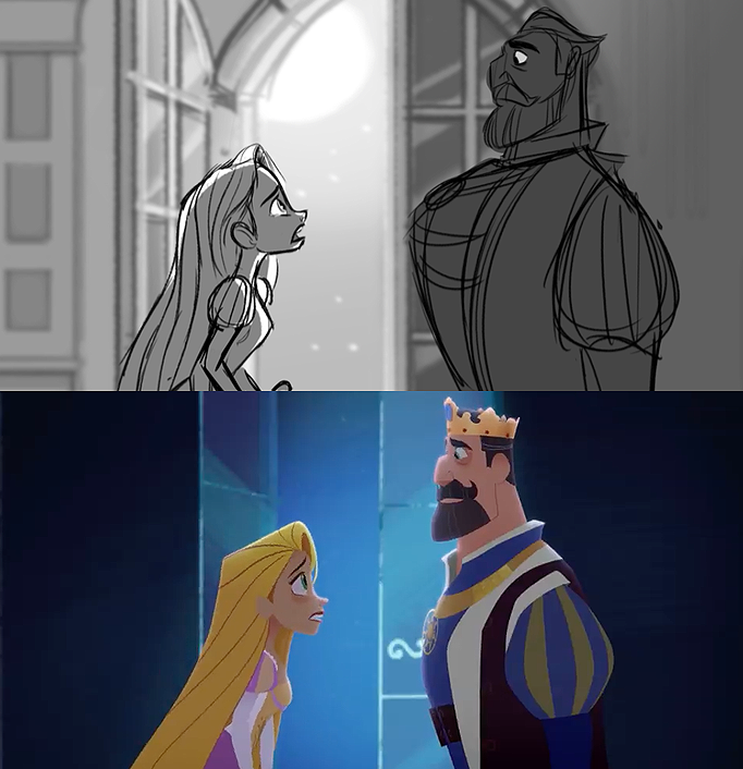 Tangled The Series: Storyboard and final result