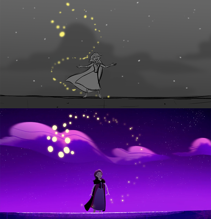 Tangled The Series: Storyboard and final result