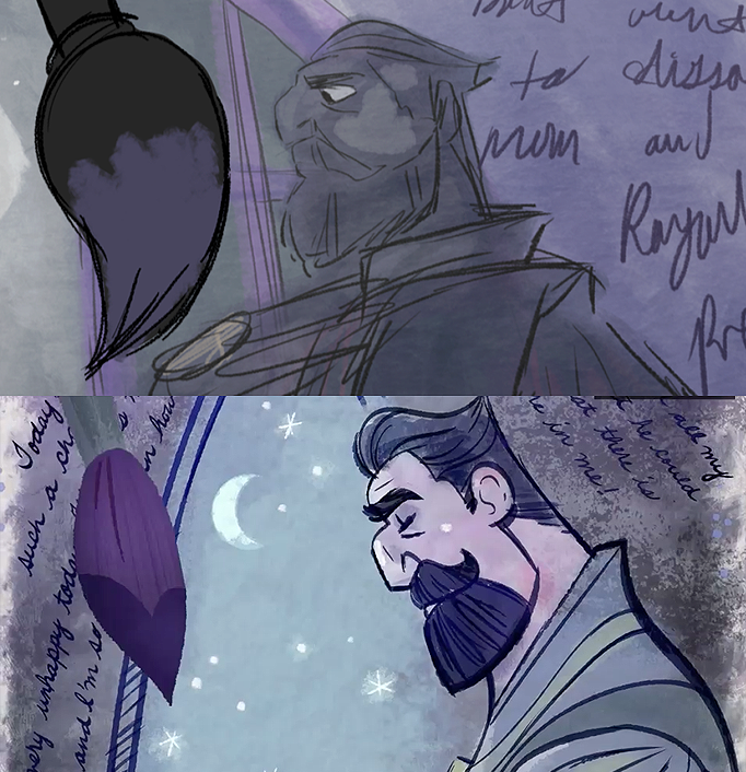 Tangled The Series: Storyboard and final result