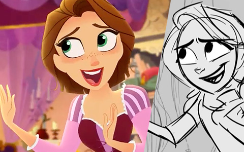 Tangled The Series: Storyboard and final result