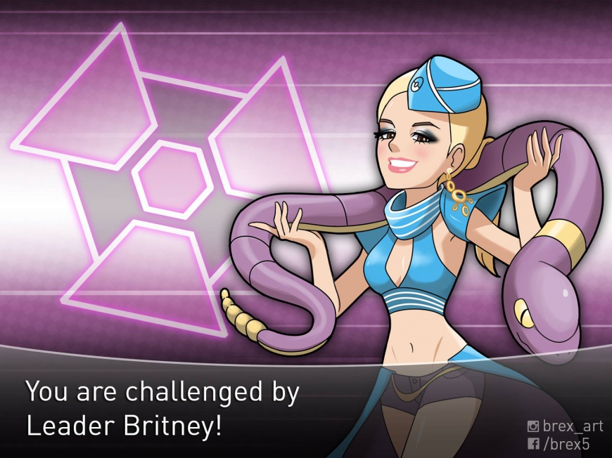 Britney Spears as pokemon gym leader