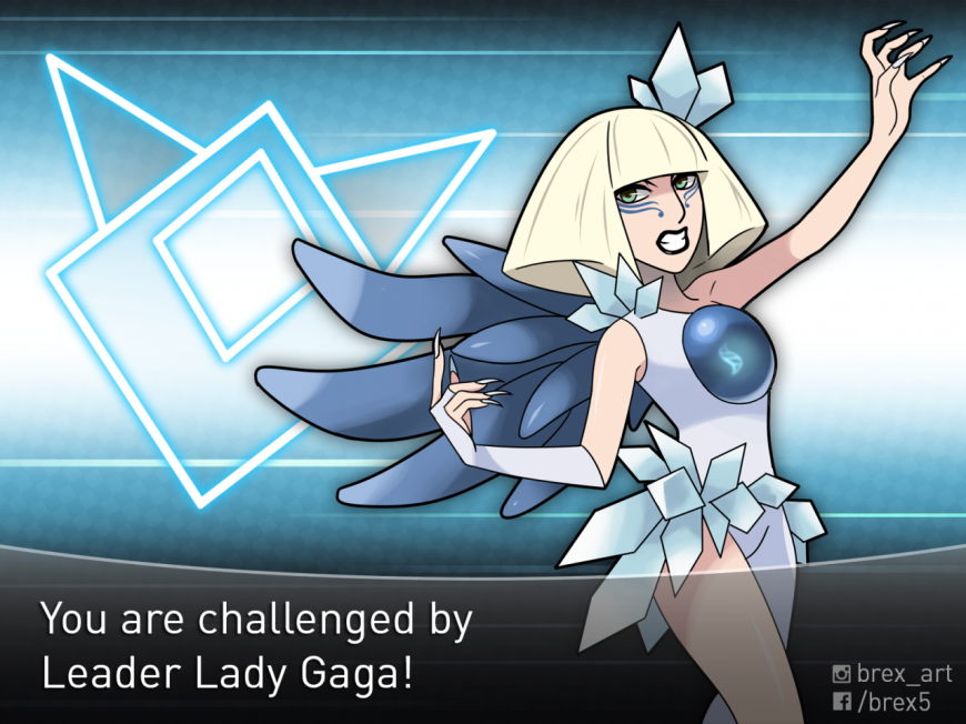 Lady Gaga as pokemon gym leader