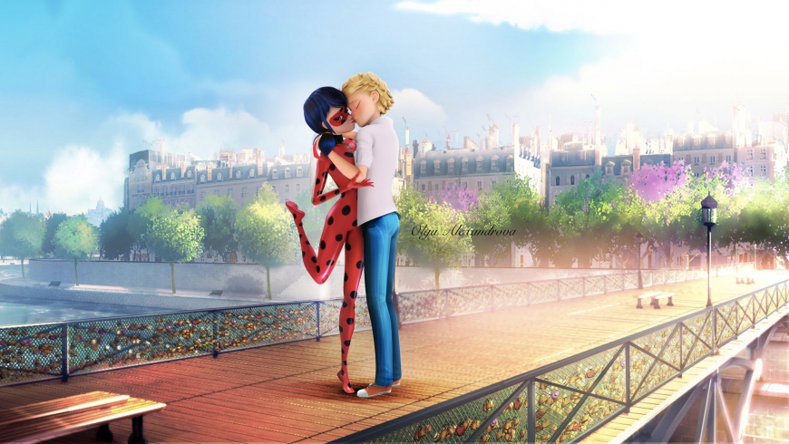 Ladybug & Adrien kiss