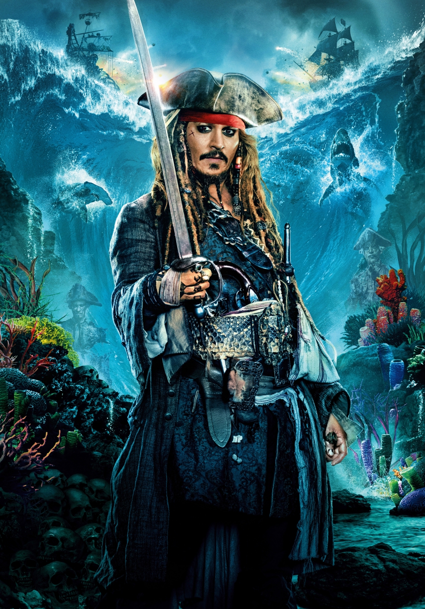 Pirates of the Caribbean 5 captain Jack Sparrow poster