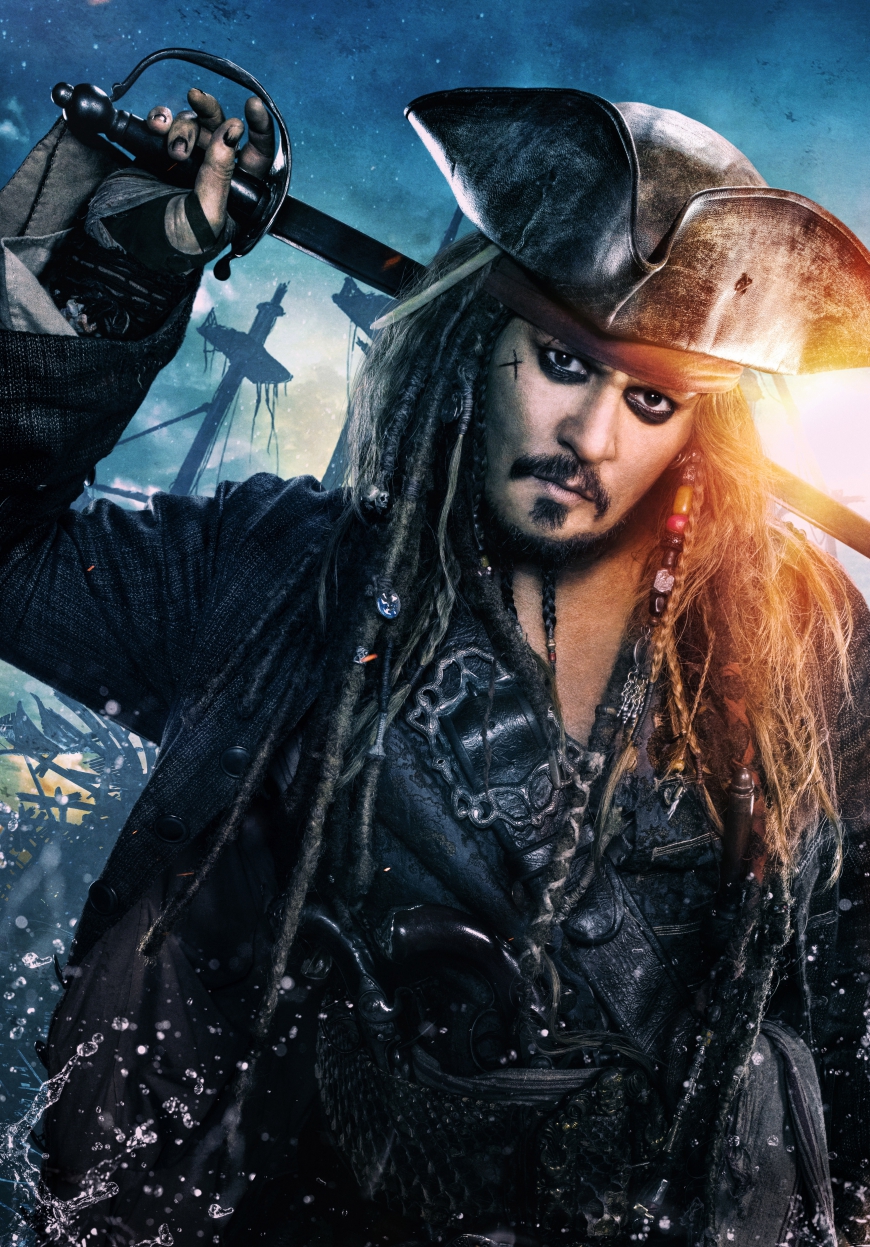 Pirates of the Caribbean 5 Jack Sparrow big poster