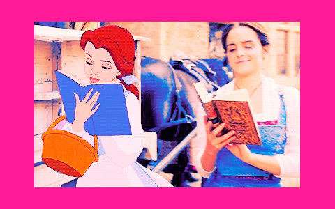 Beauty and the Beast cartoon and movie characters together