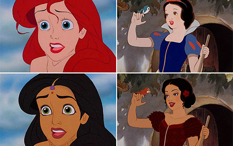If Disney Princesses were a different race