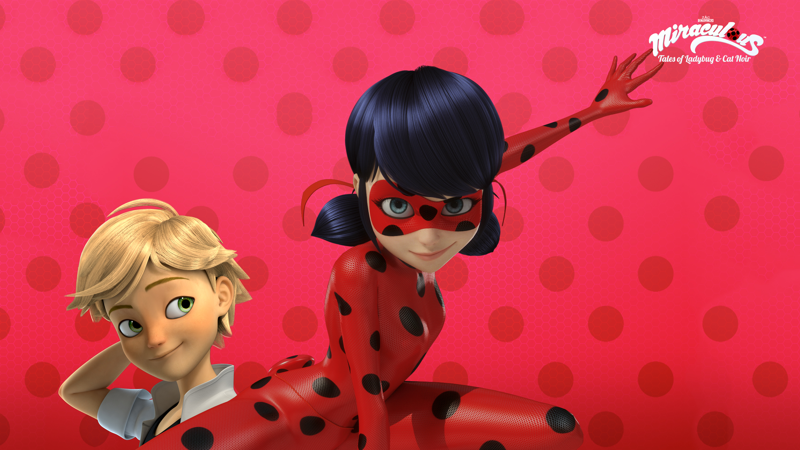 Miraculous Ladybug HD wallpaper with Ladybug and Adrian.