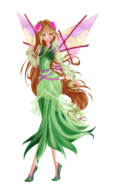 Winx Flora in medieval dress