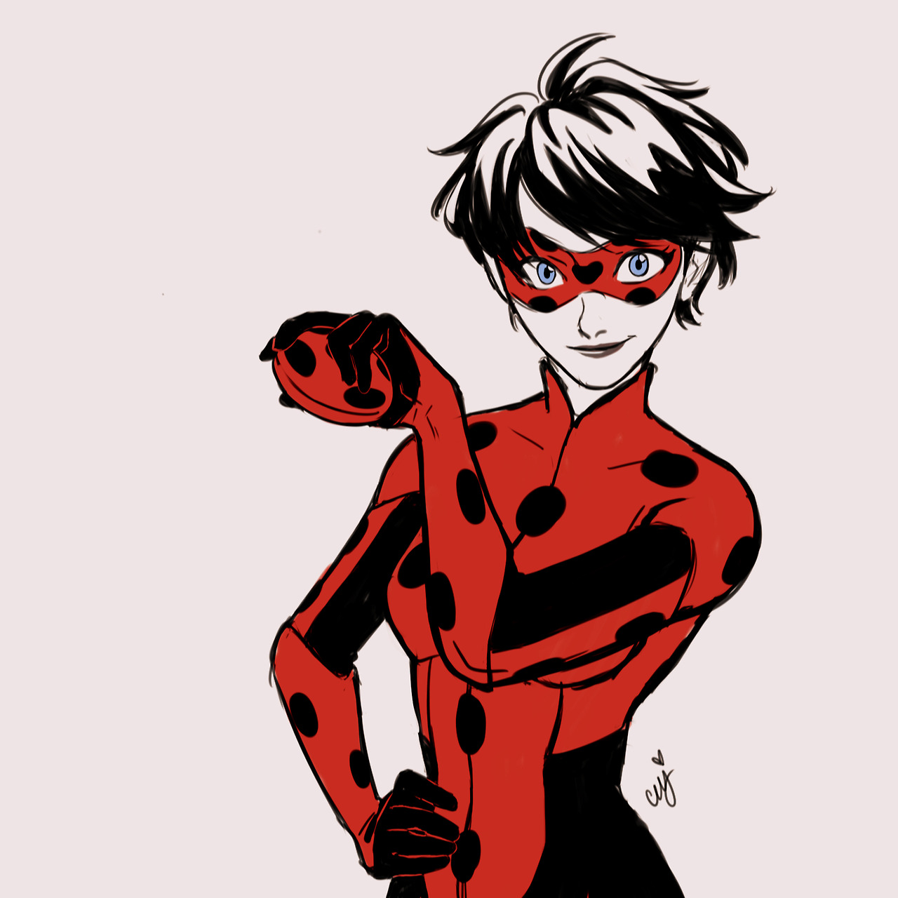 Short haired and adult Miraculous Ladybug - YouLoveIt.com