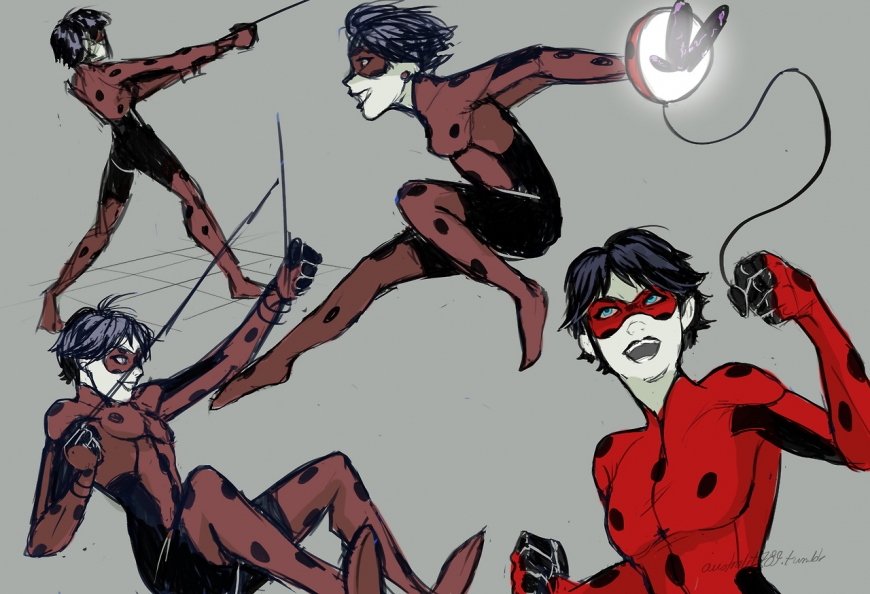 Short haired and adult Miraculous Ladybug