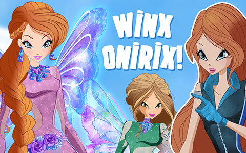 Winx Club Flora paper doll with clothes 