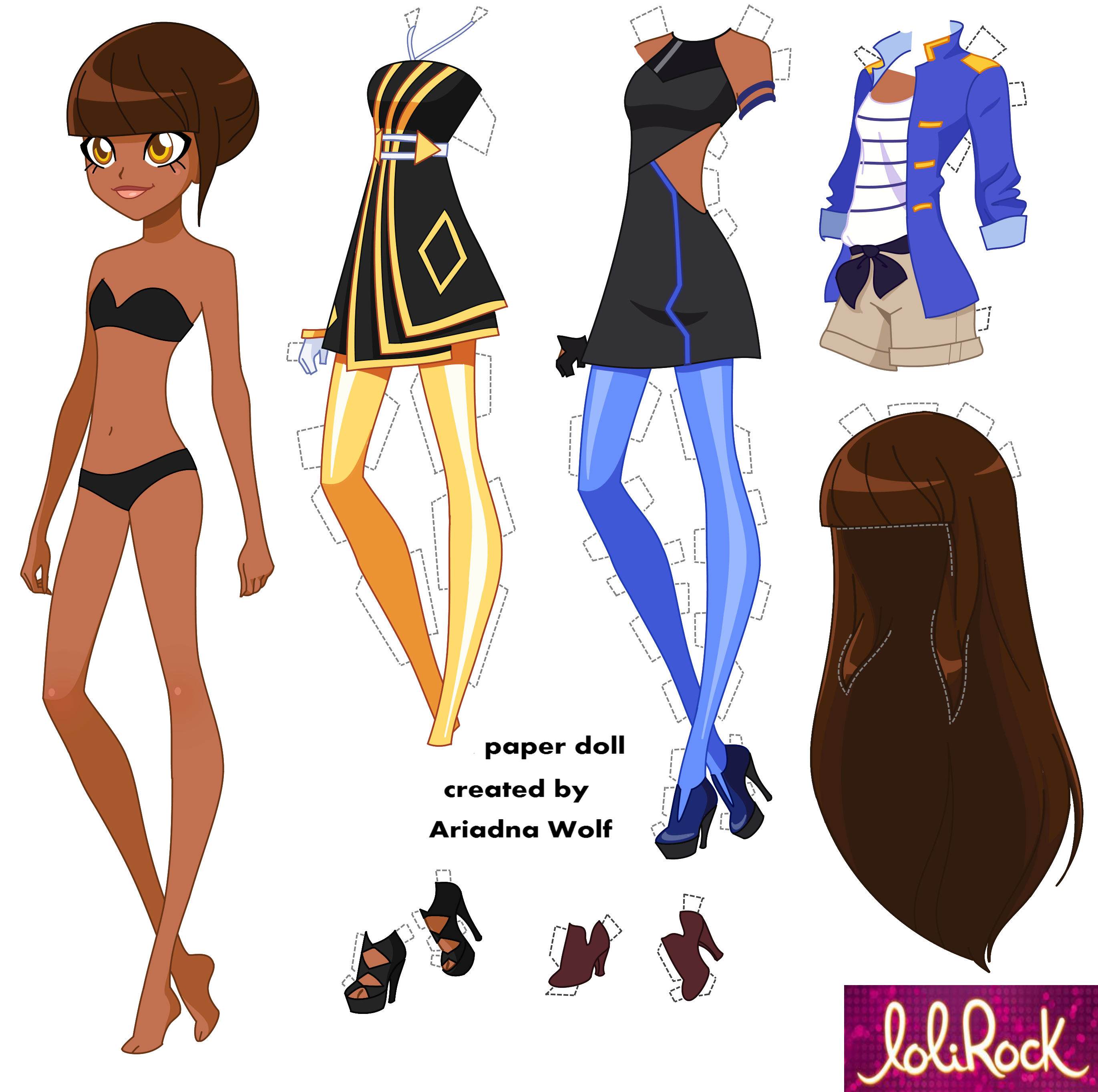 Lolirock Talia paper doll YouLoveIt