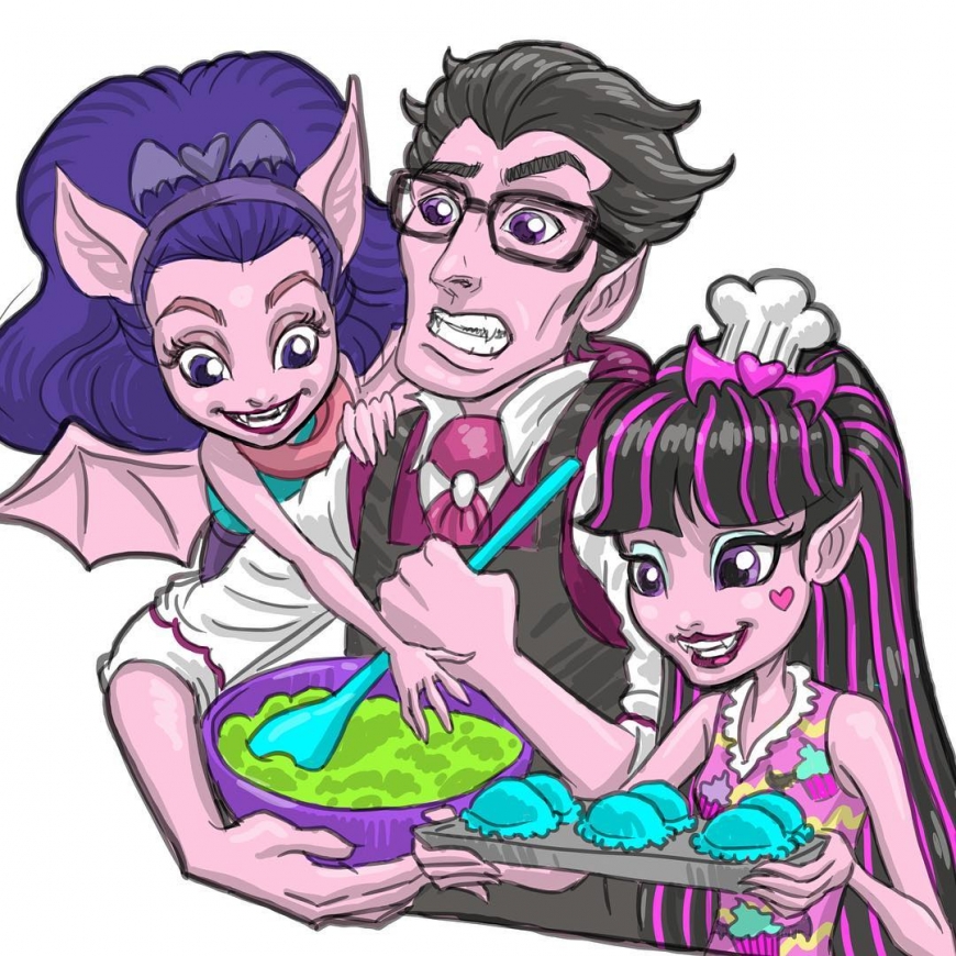 Monster High Draculaura and her family