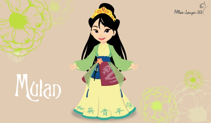 Disney heroines as cute young children