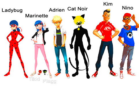 Miraculous Ladybug all main characters in one picture