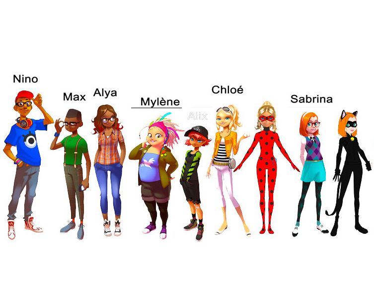 Miraculous Ladybug all main characters in one picture 