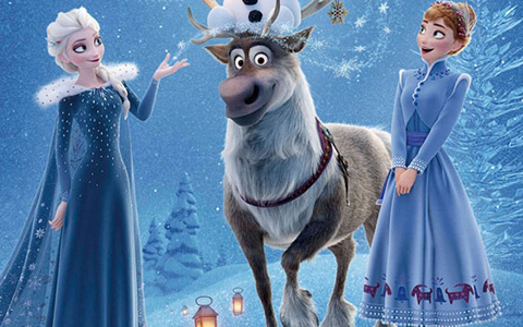 New poster of Olaf’s Frozen Adventure with Elsa and Anna