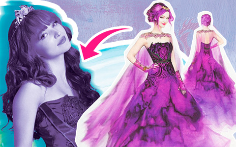 Disney Descendants 2 outfits  from sketches  to screen