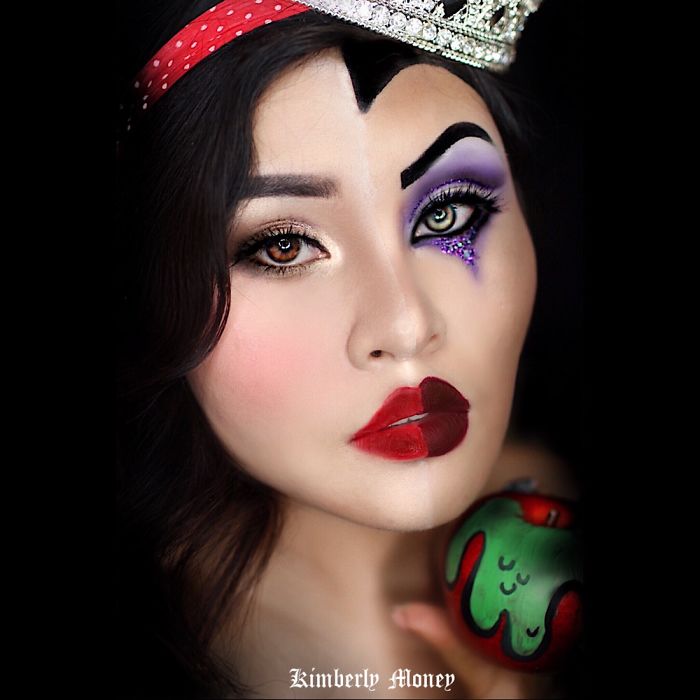 Two in one: Villains and Disney Princess makeup Snow White and The Evil Queen