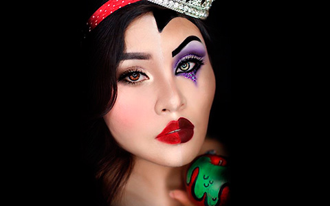 Two in one: Villains and Disney Princess makeup