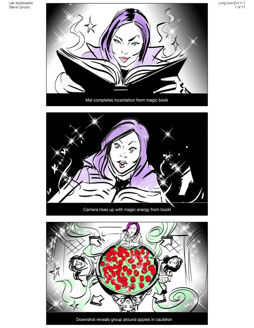 Disney Descendants 2: Ways To Be Wicked storyboard