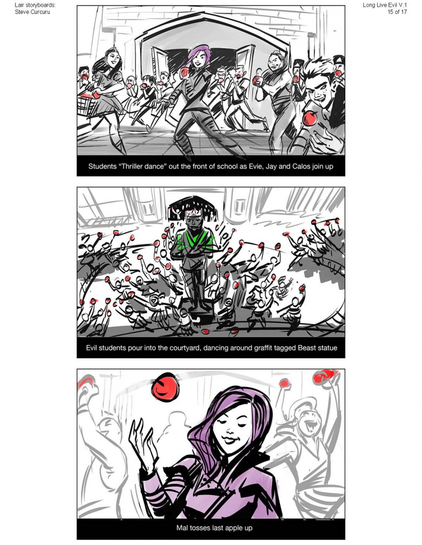 Disney Descendants 2: Ways To Be Wicked storyboard