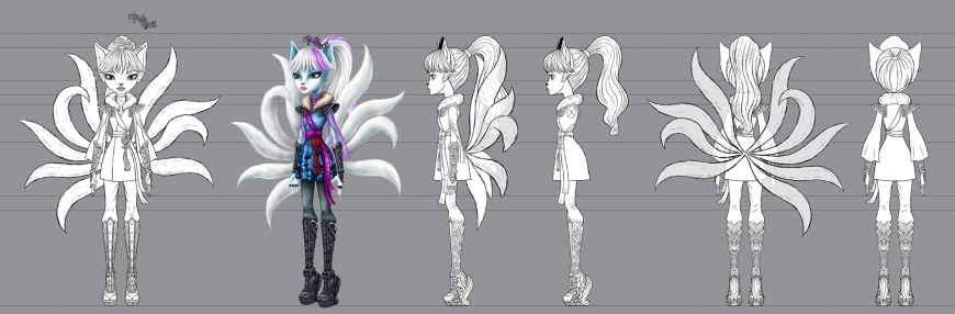 Monster High fox Euna concept art