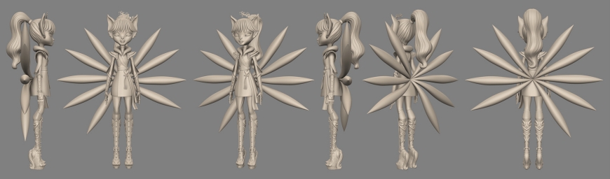 Monster High: Euna - nine-tailed fox concept