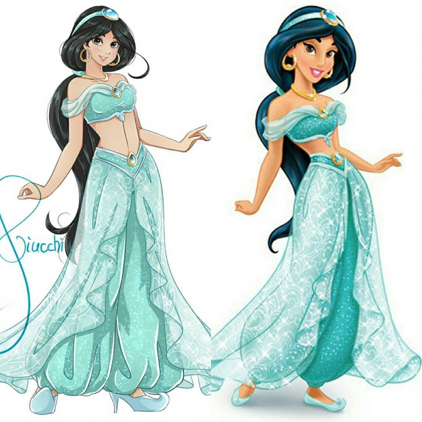 Princess Jasmine in anime style