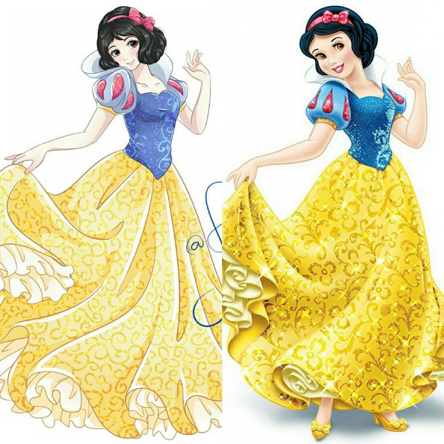 Snow White in anime style