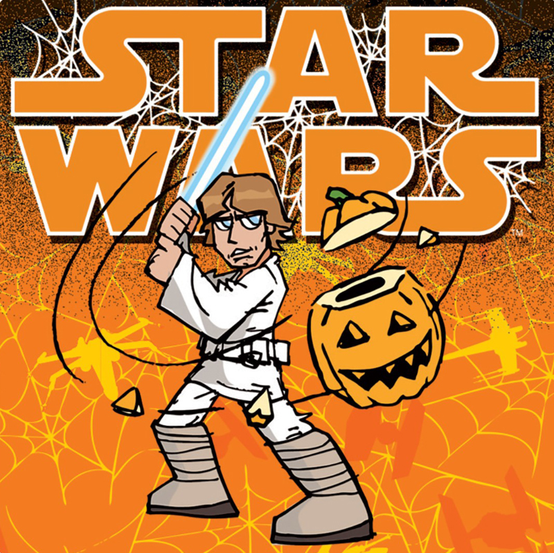 Star Wars Halloween card with Luke