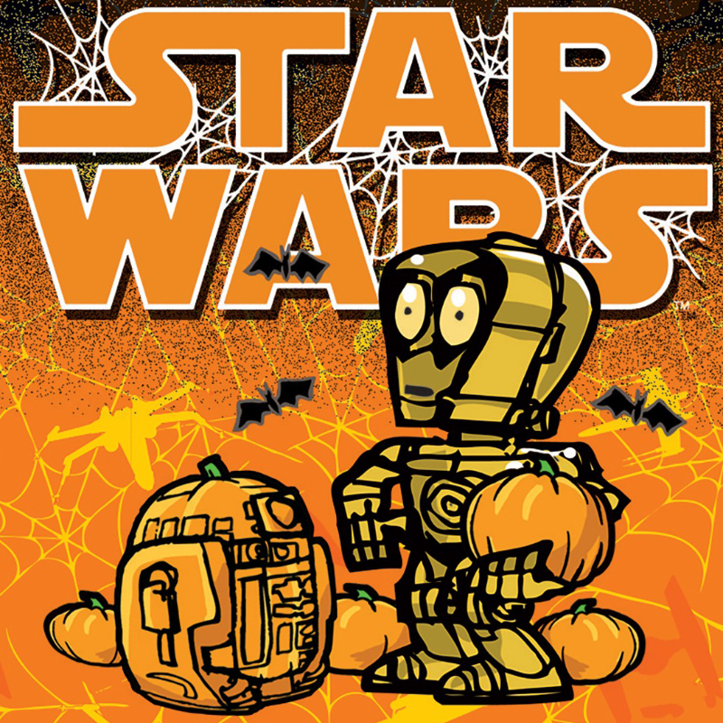 Star Wars Halloween card with C-3PO