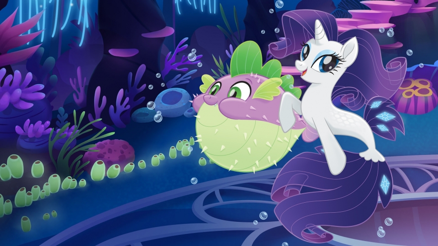 My Little Pony The Movie wallpaper mermaid Rarity and Spike