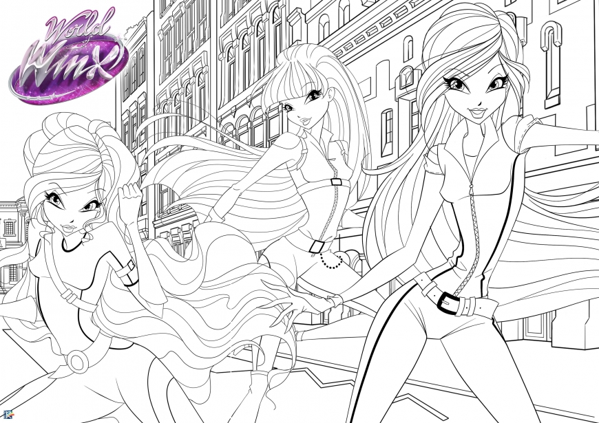 World of Winx coloring poster