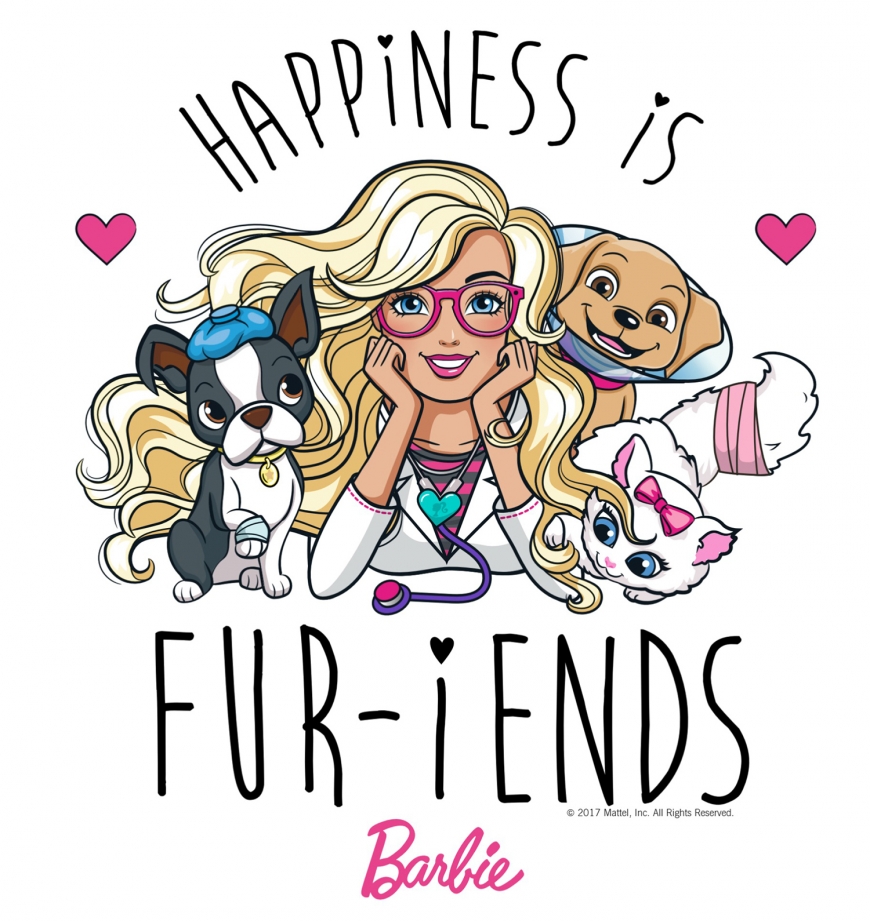 Barbie vet and pets art